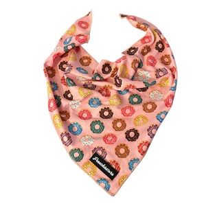 Pink Donut Pattern Bandana for dog Frenchie Store